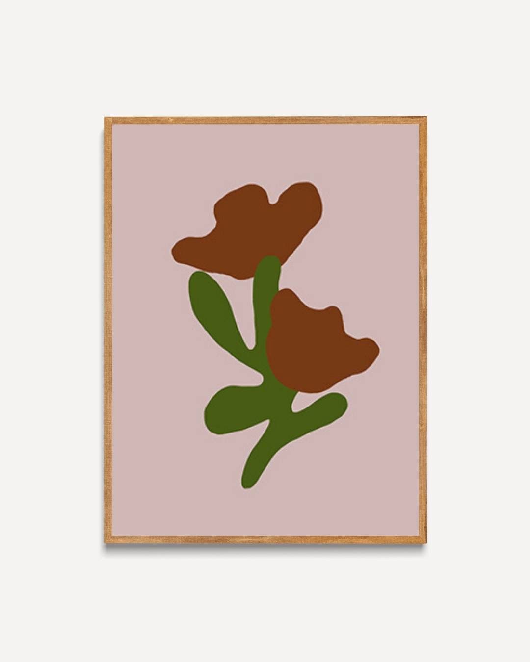 Abstracte groene bloemen Poster