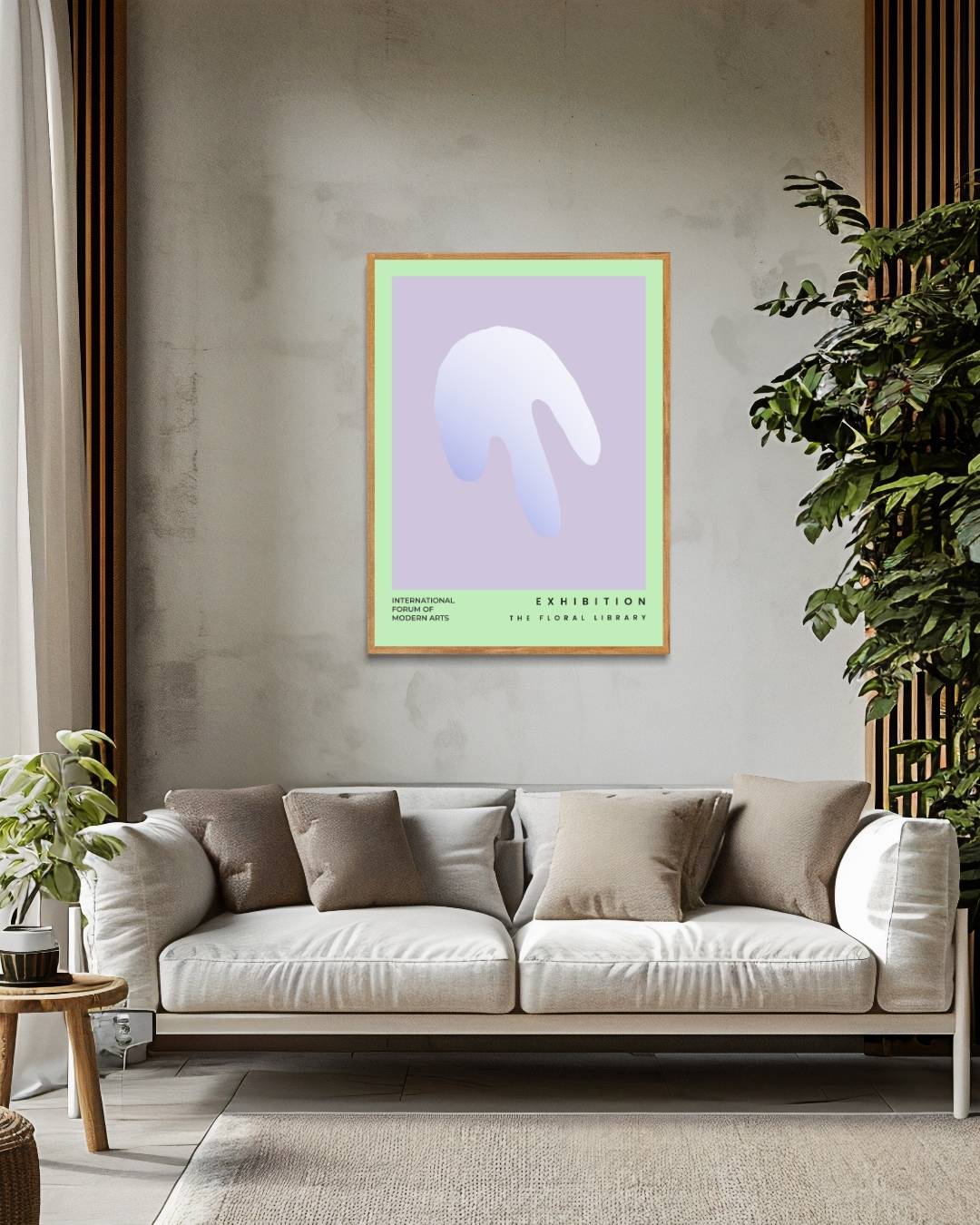 Abstracte kunstexpositie Poster