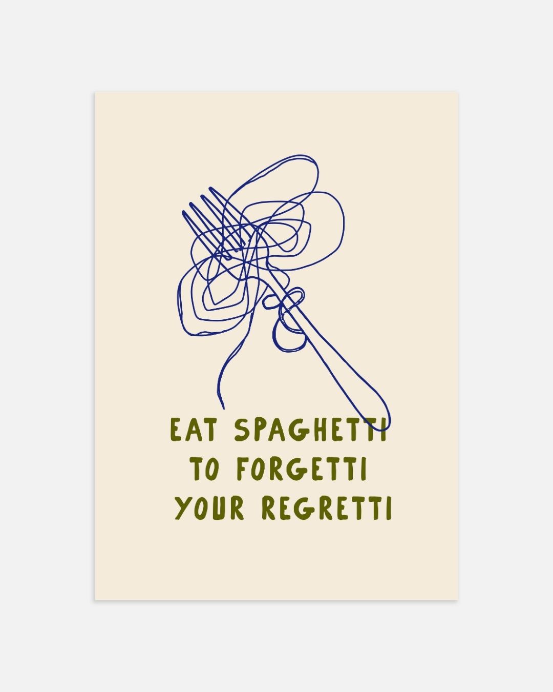 Spaghetti regret Poster