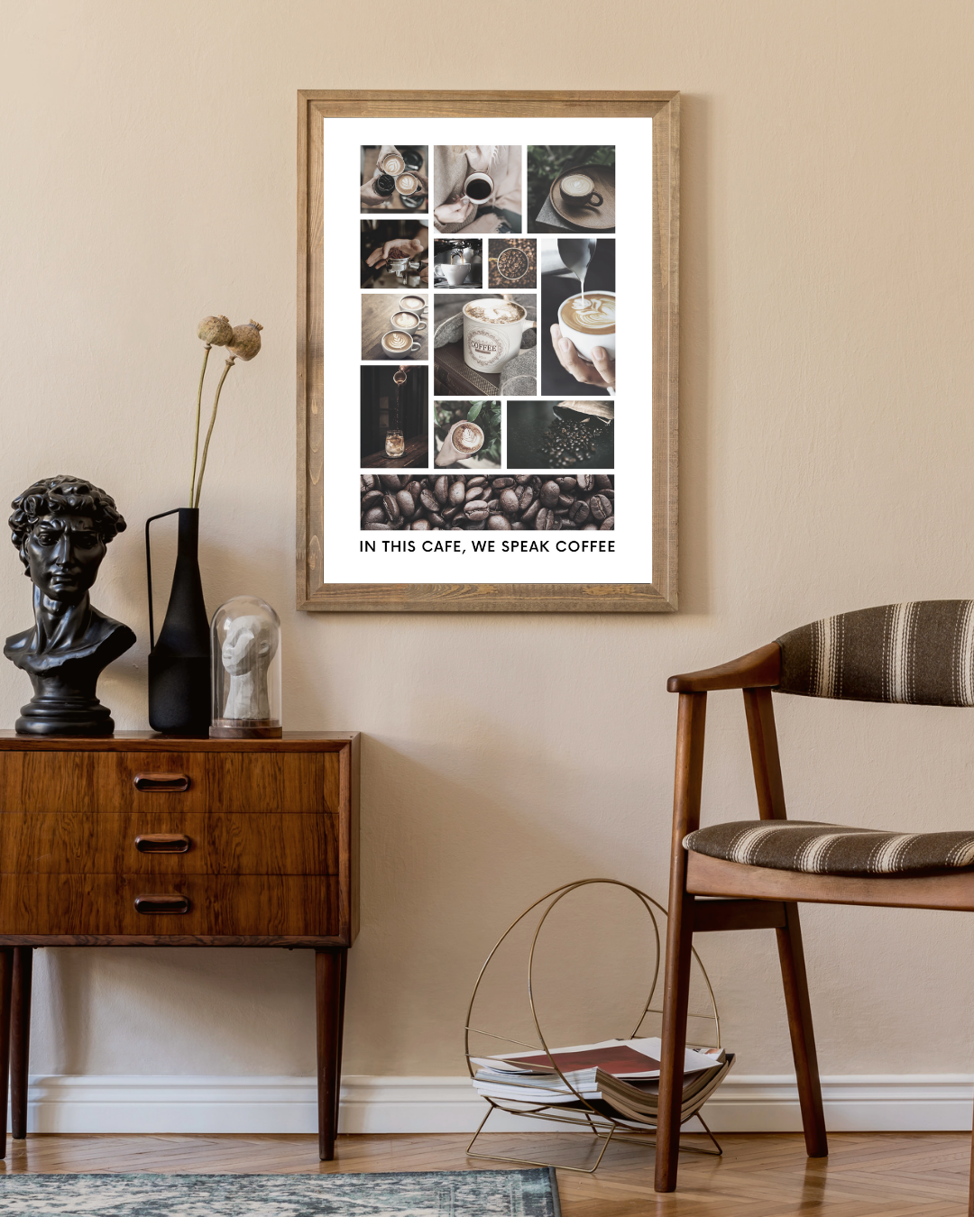 In this cafe, we speak coffee Poster