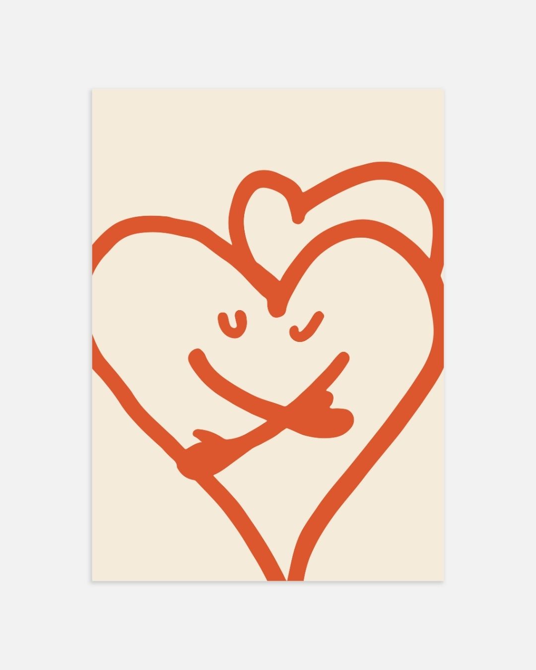 Omarmend hart Poster