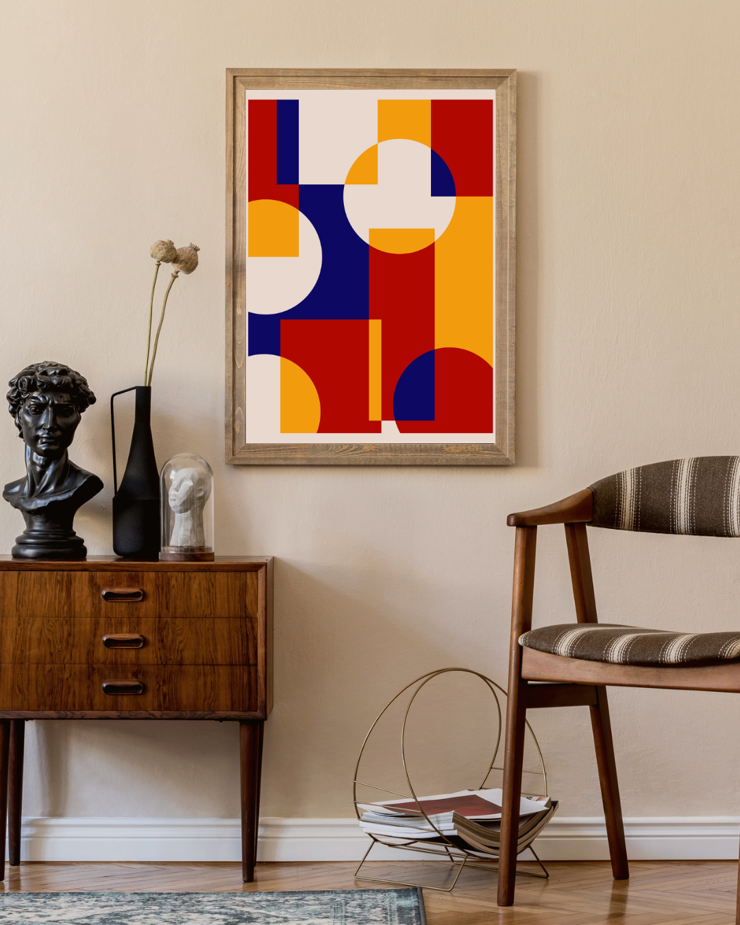 Bauhaus abstract cirkel Poster
