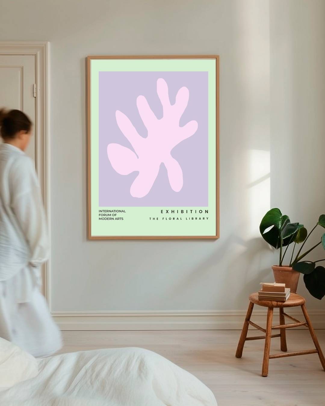 Abstracte pastelkleurige vorm Poster