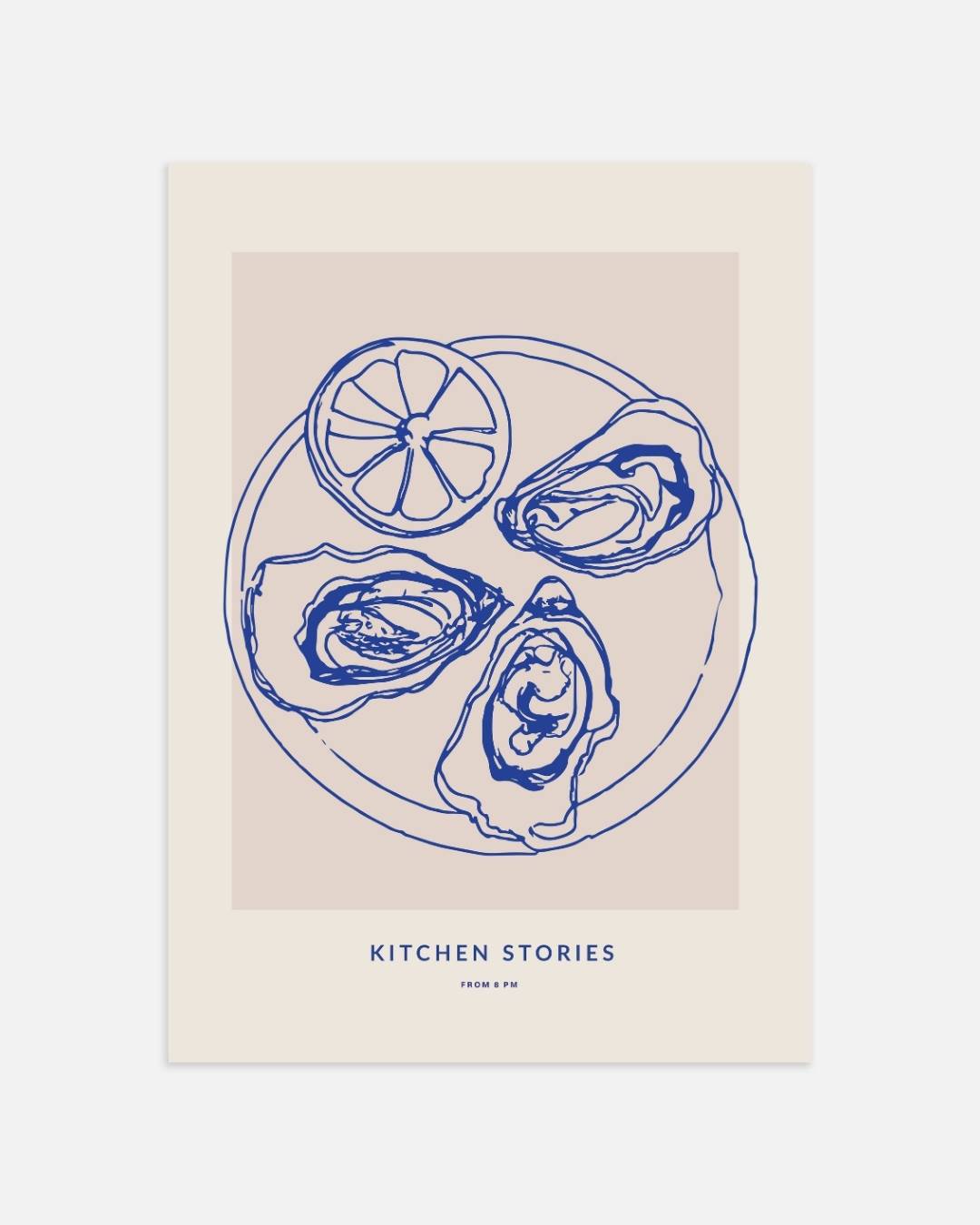Kitchen Stories Oyster Plate Poster