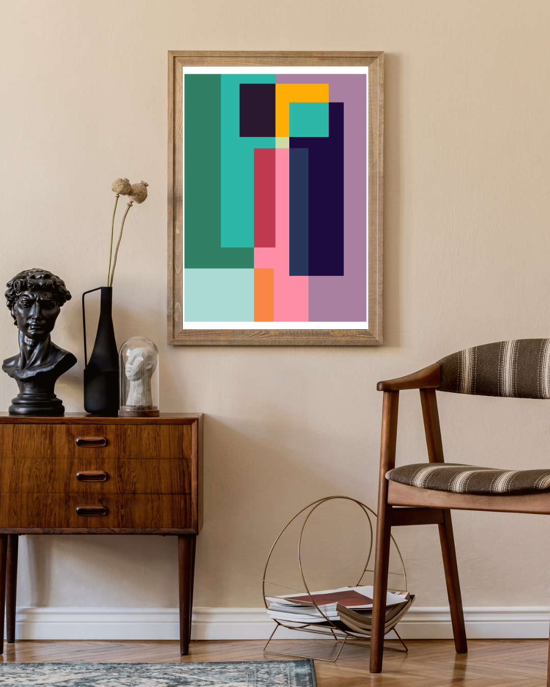 Bauhaus abstract stijl Poster
