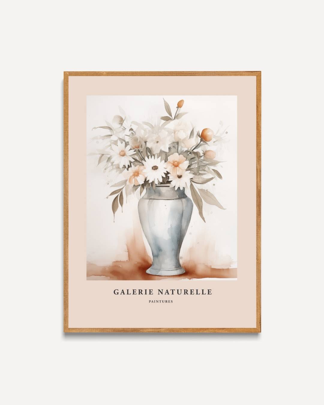 Galerie naturelle bloemenvaas aquarel Poster
