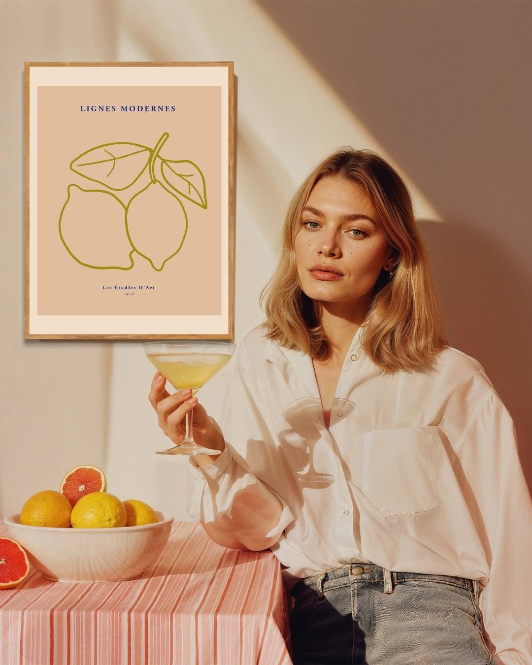 Citroen duo line art Poster