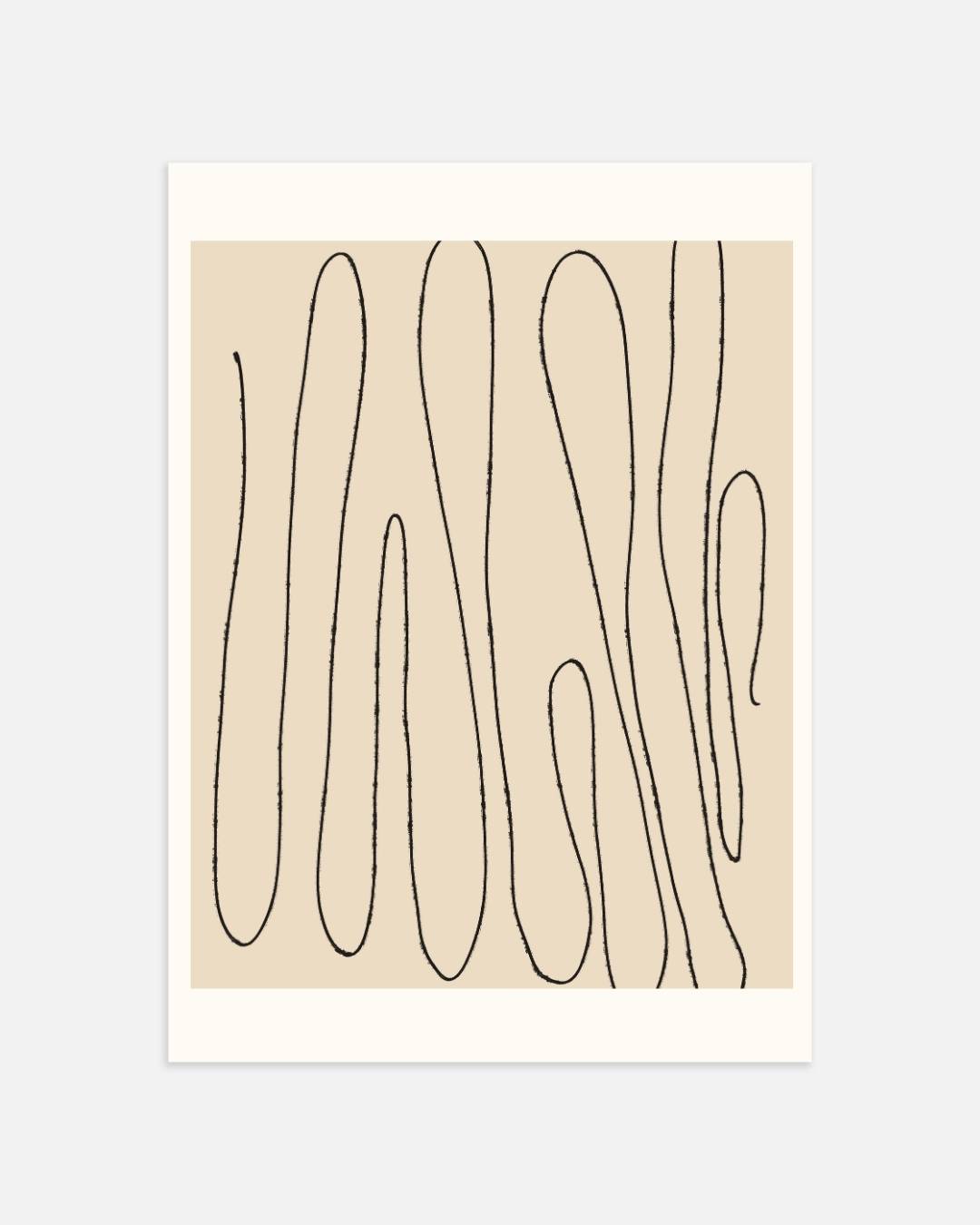 Galerie naturelle abstracte lijnen Poster