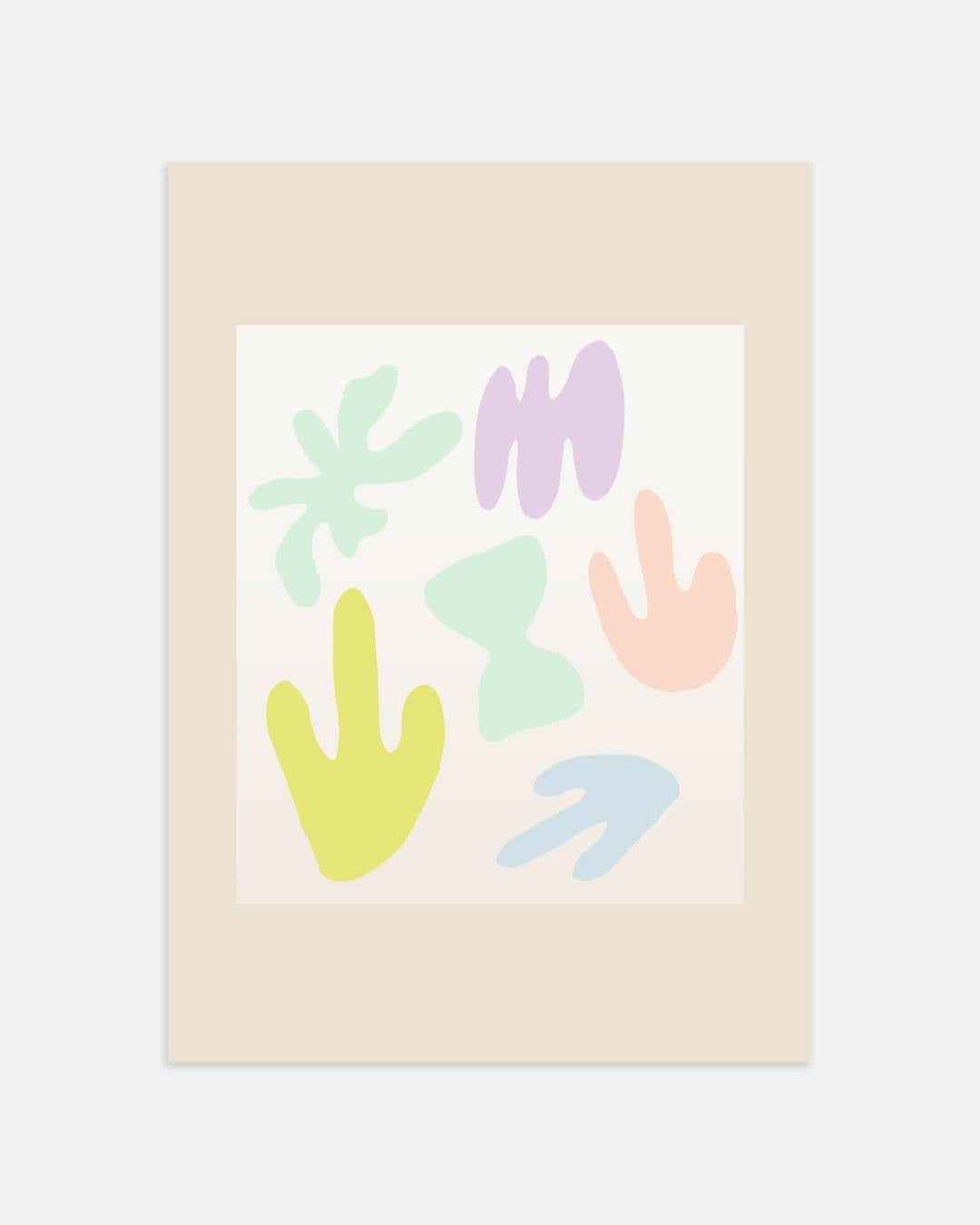 Abstracte pastels Poster