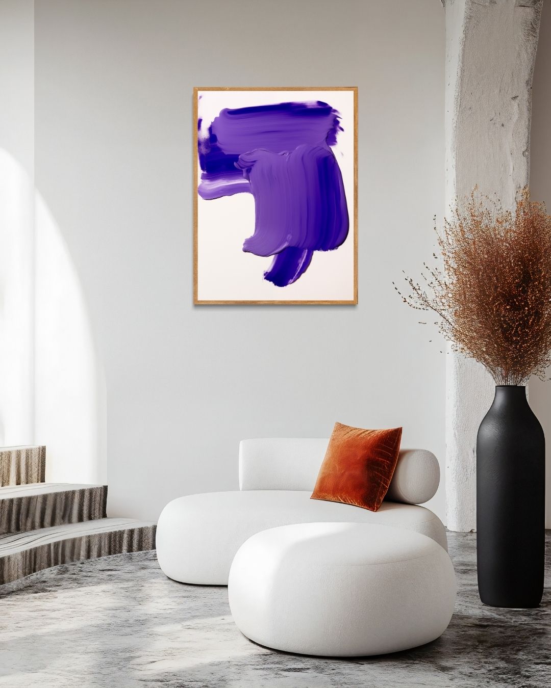 Purple brushstroke Poster