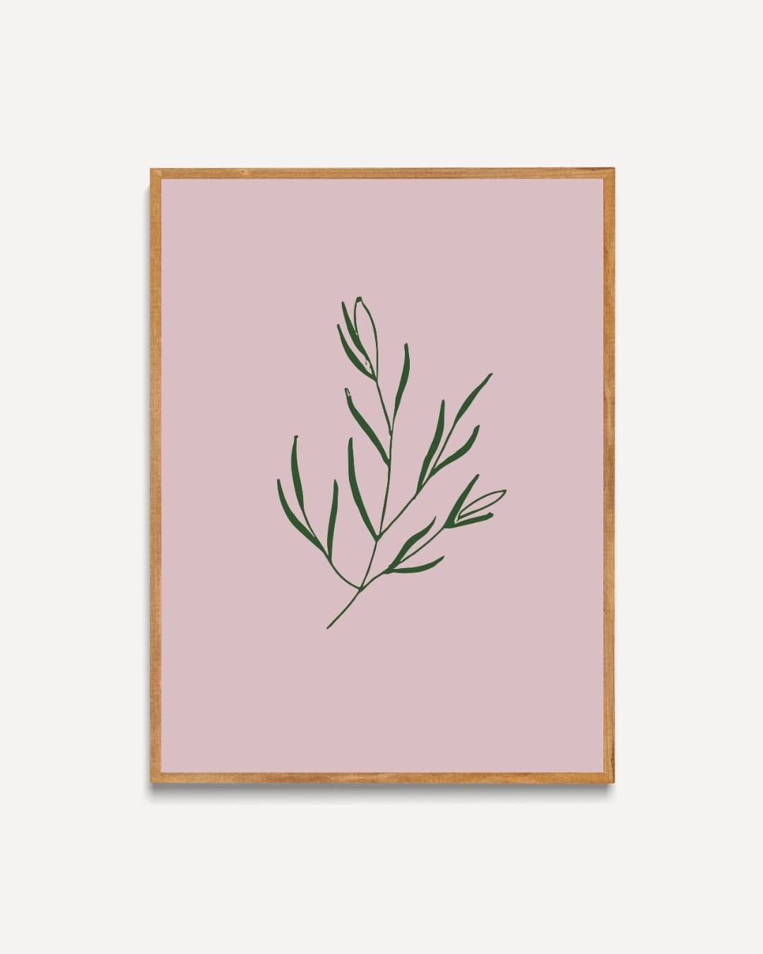 Botanische tak schets Poster