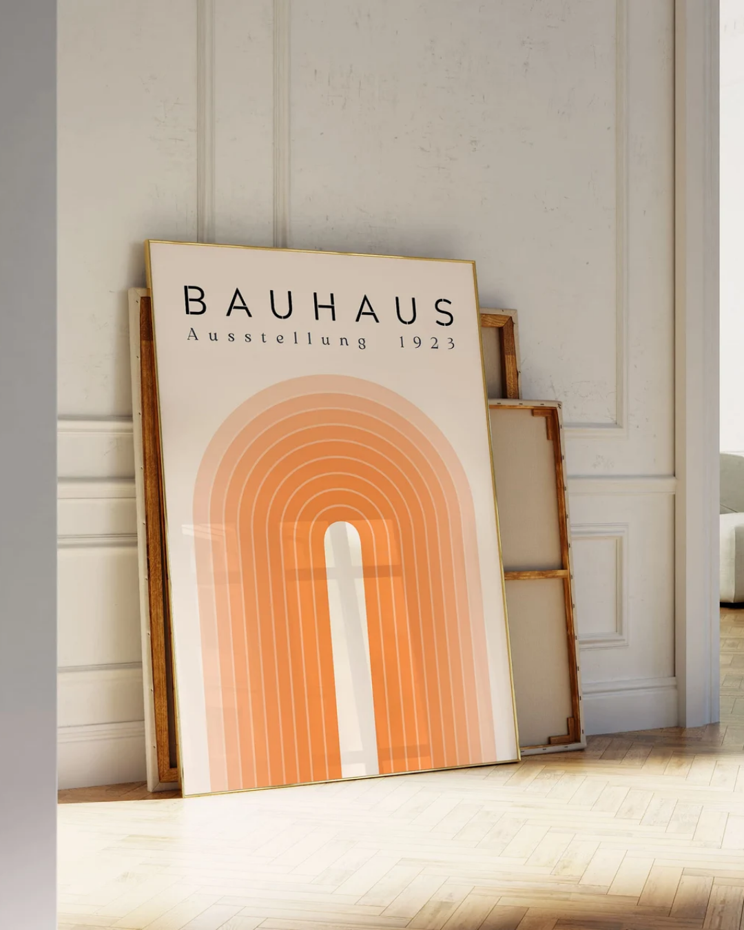 Bauhaus oranje boog Poster