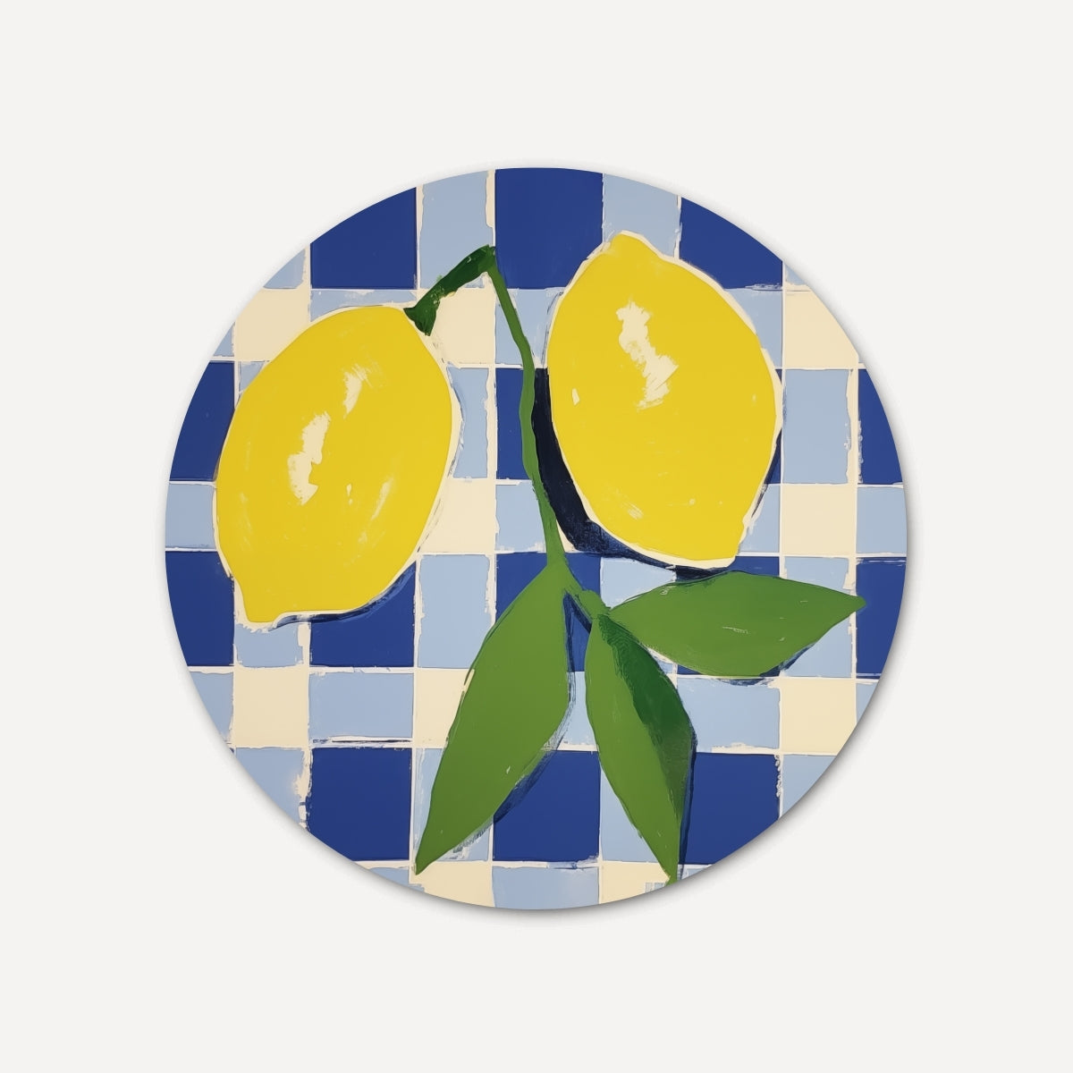 Citroenensymfonie Muurcirkel-WallArtistic