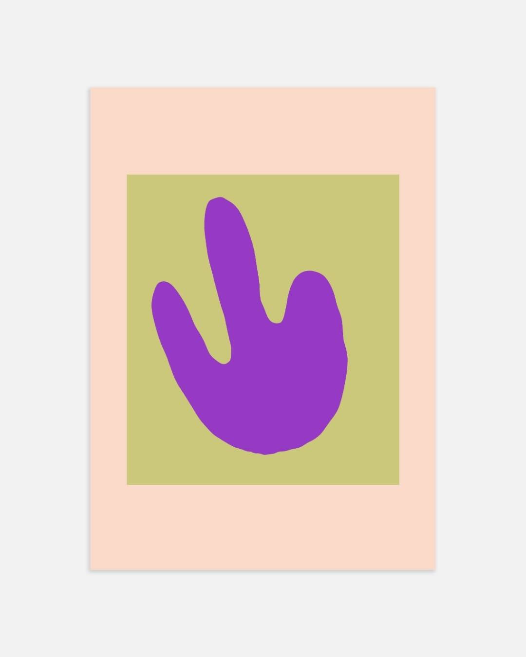 Abstracte paarse vorm Poster