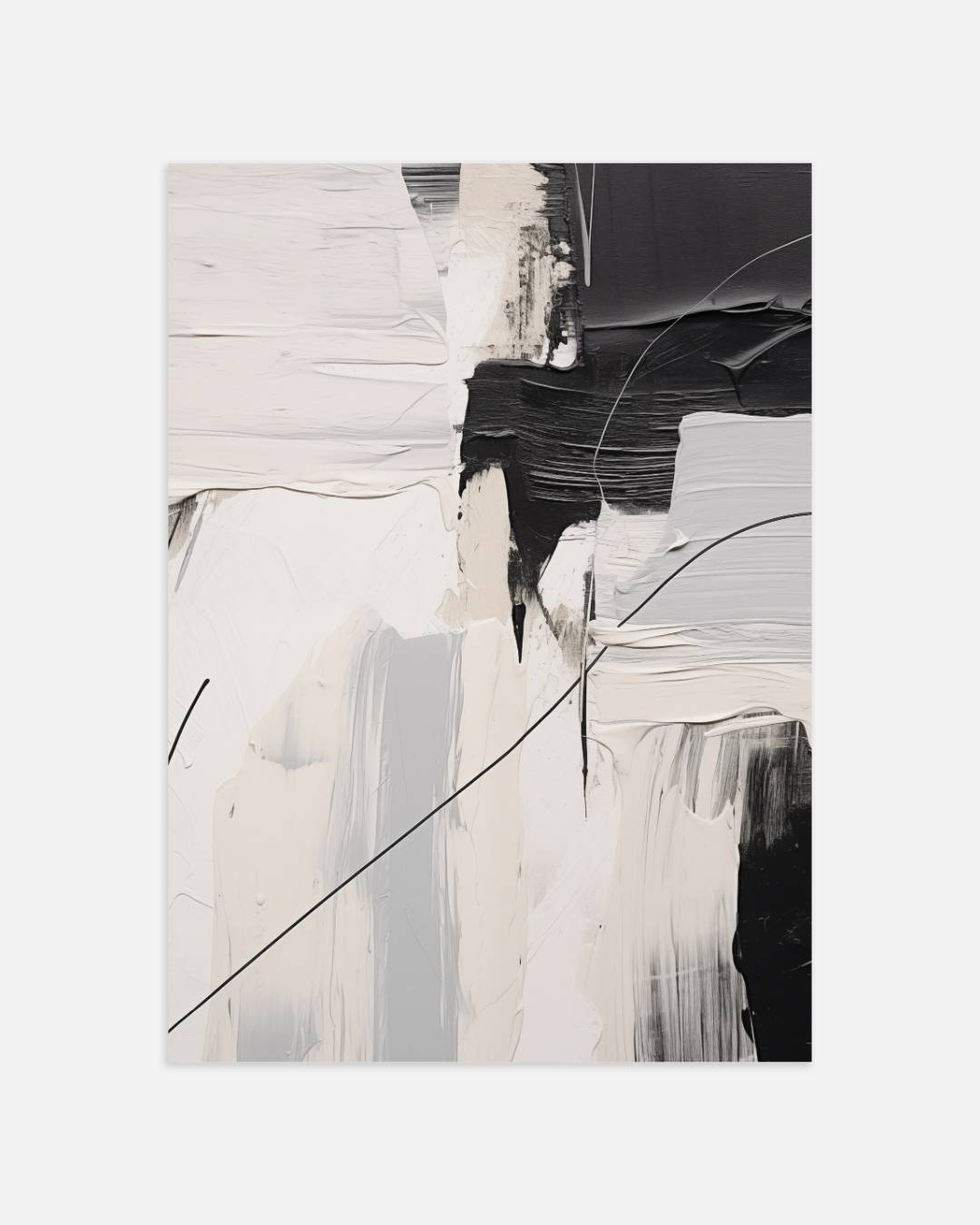 Zwart-wit abstractie Poster