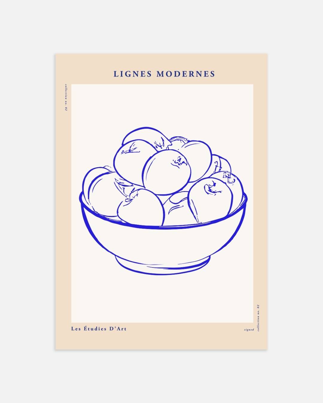 Fruit schaal line art Poster