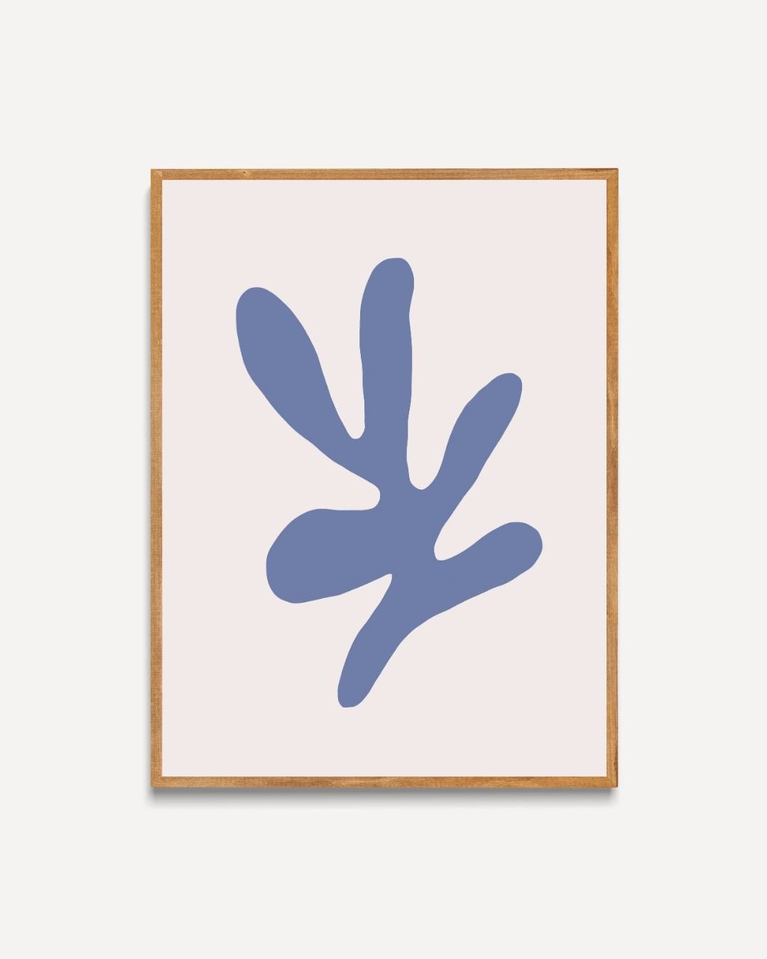 Abstracte blauwe Poster