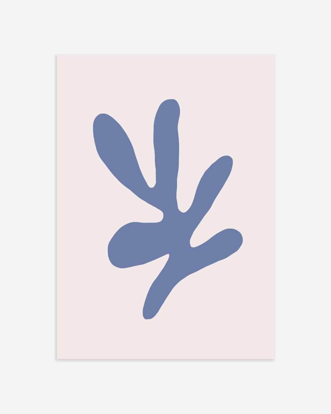 Abstracte blauwe Poster