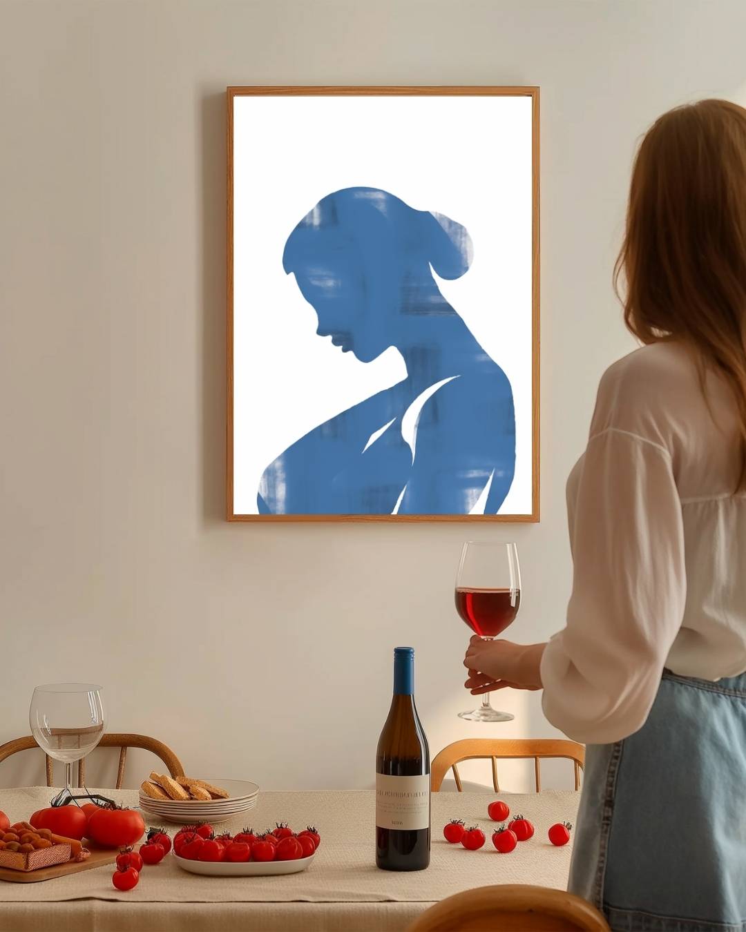 Galerie naturelle vrouwelijke silhouet Poster
