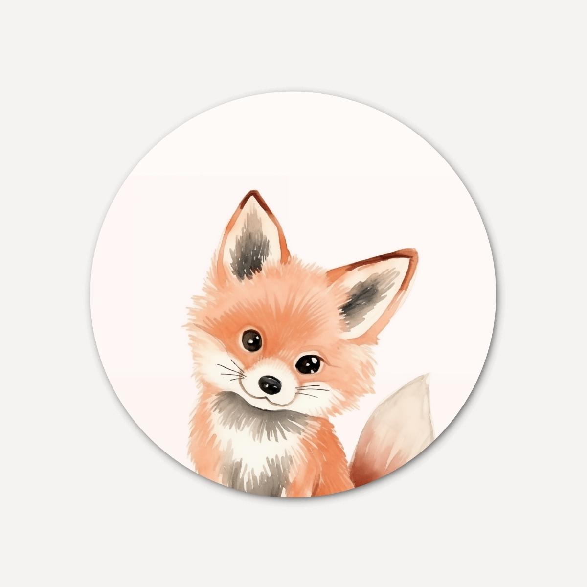 Vrolijke Vos Muurcirkel-WallArtistic