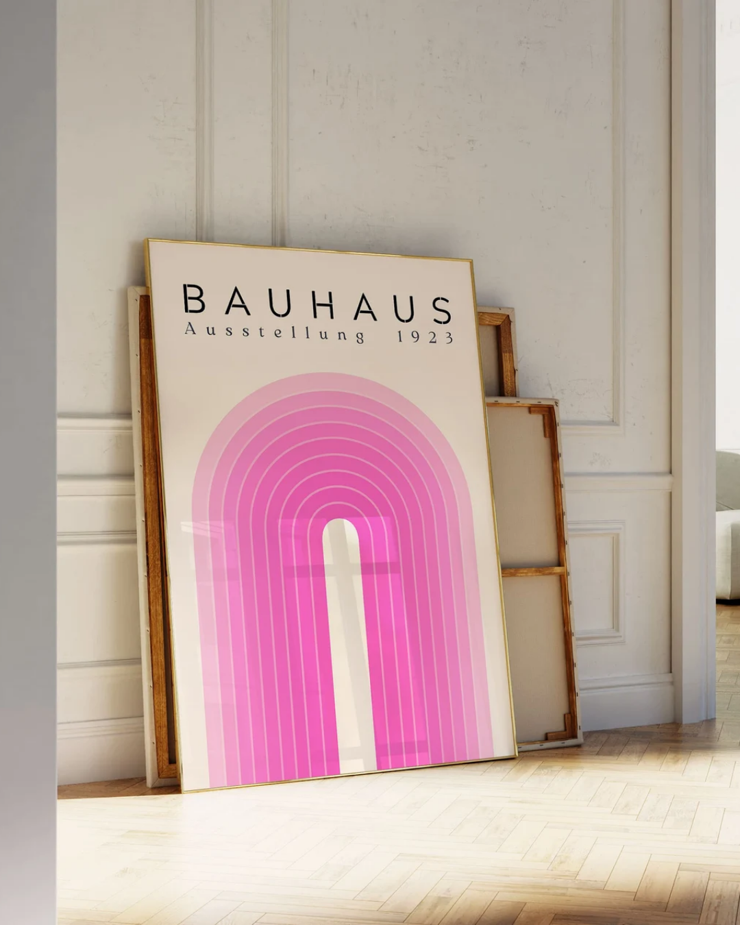 Bauhaus roze ausstellung 1923 Poster