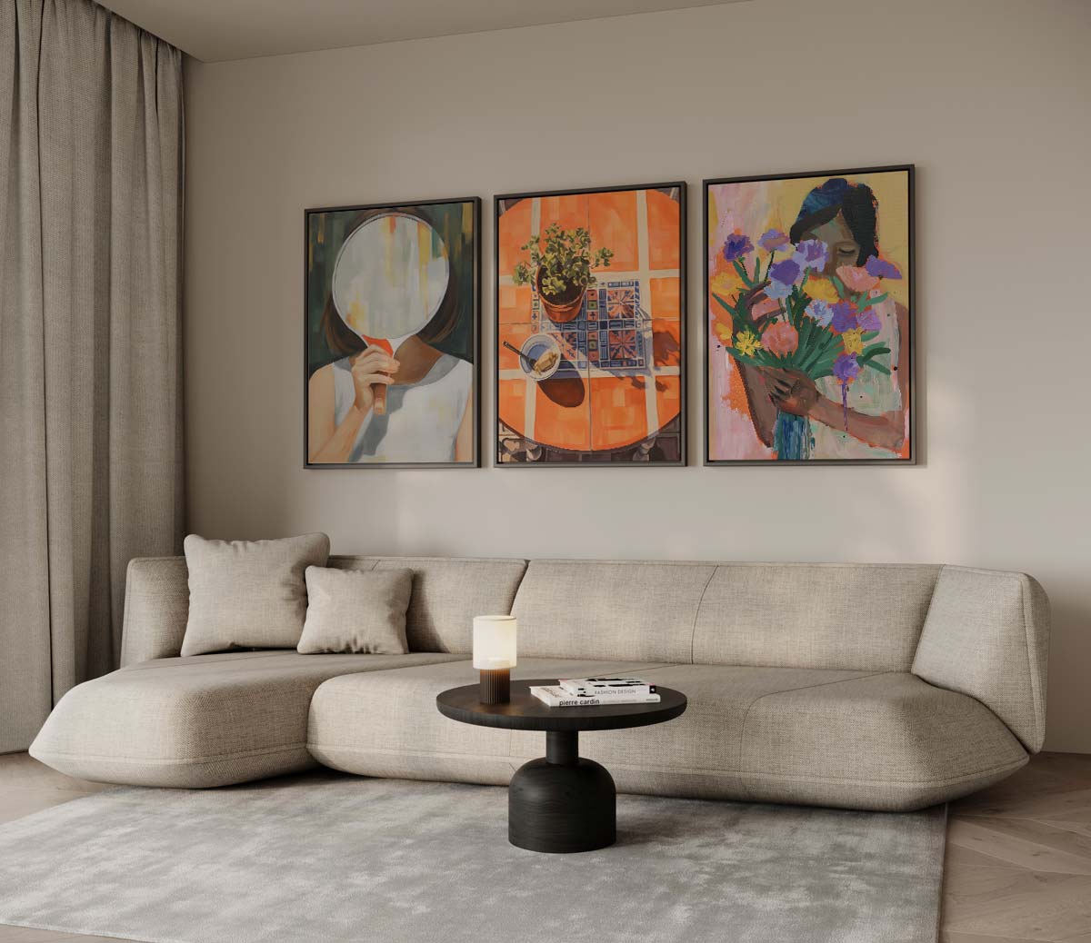 Kunstzinnige scènes in warme tinten Kunstwerk-canvas-dibond-plexiglas-wanddecoratie-WallArtistic