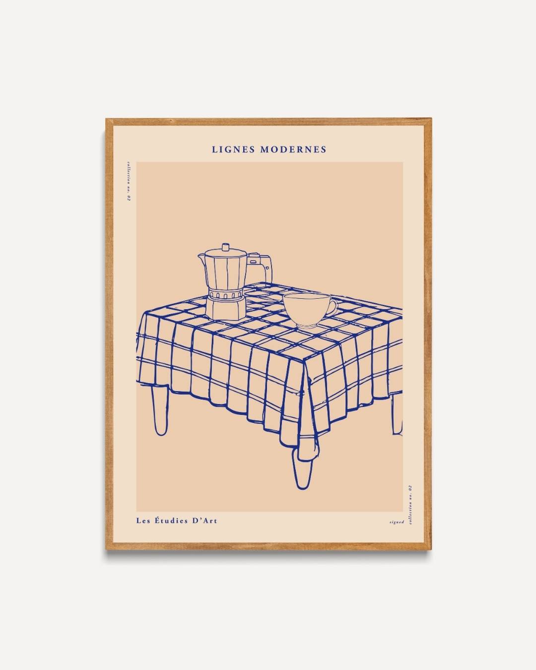 Gedekte blauwe tafel Poster