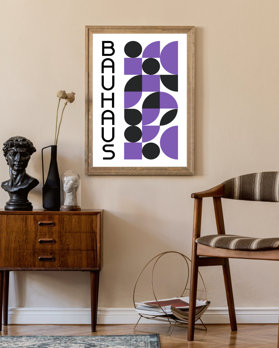 Bauhaus paars Poster