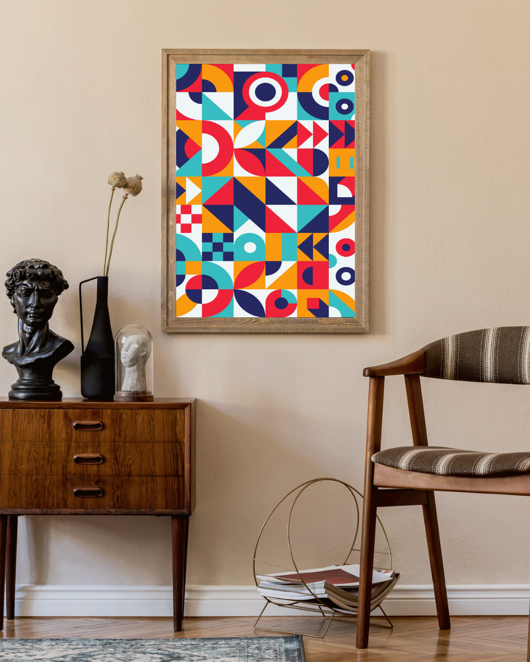 Buntes Bauhaus-Plakat