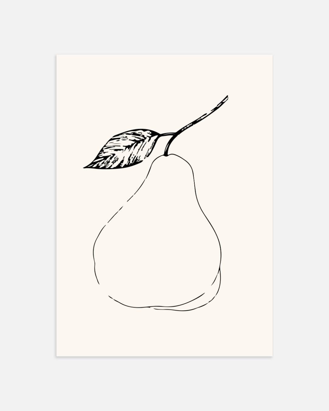 Peer lijntekening Poster