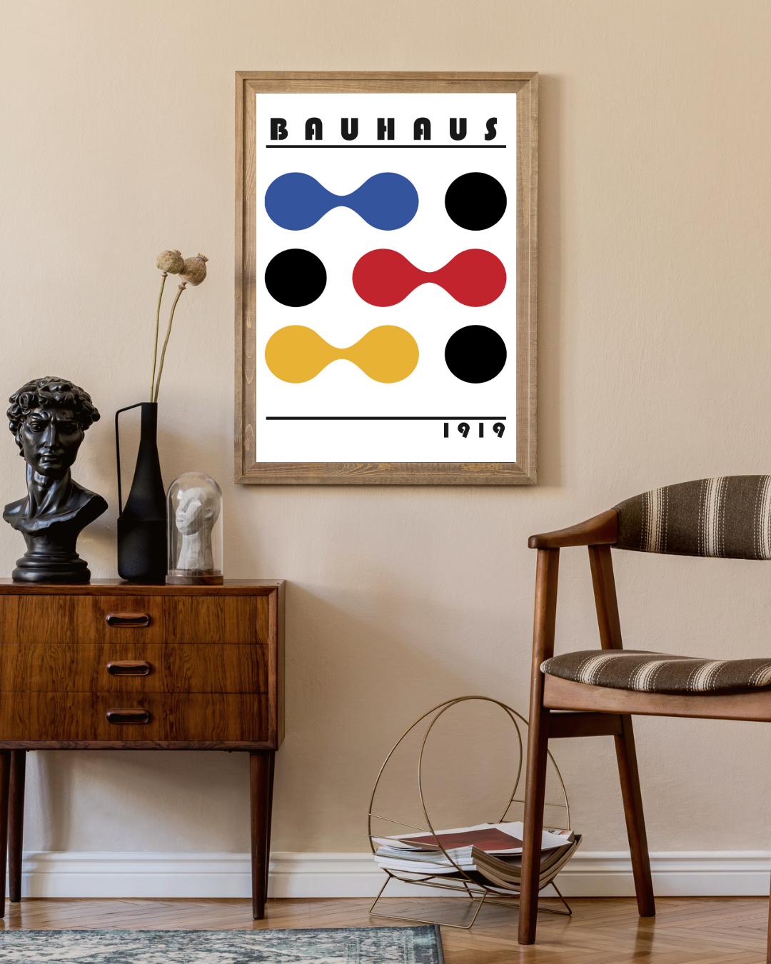 Bauhaus blue 1919 Poster