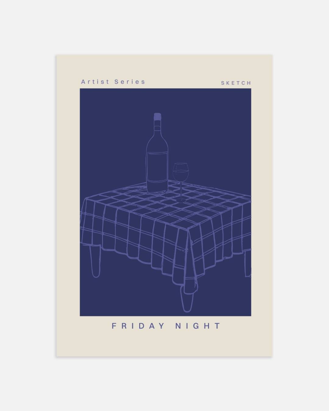 Friday night blauwe tinten Poster