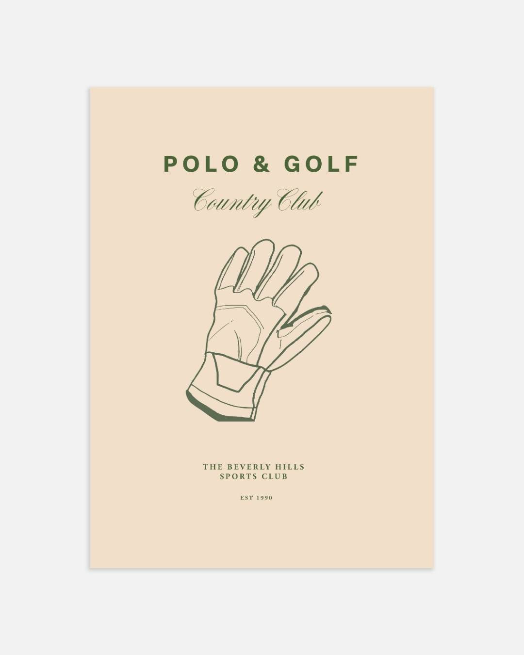 Polo & Golf handschoen Poster