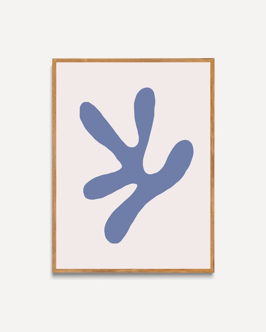 Abstract blauwe structuur Poster