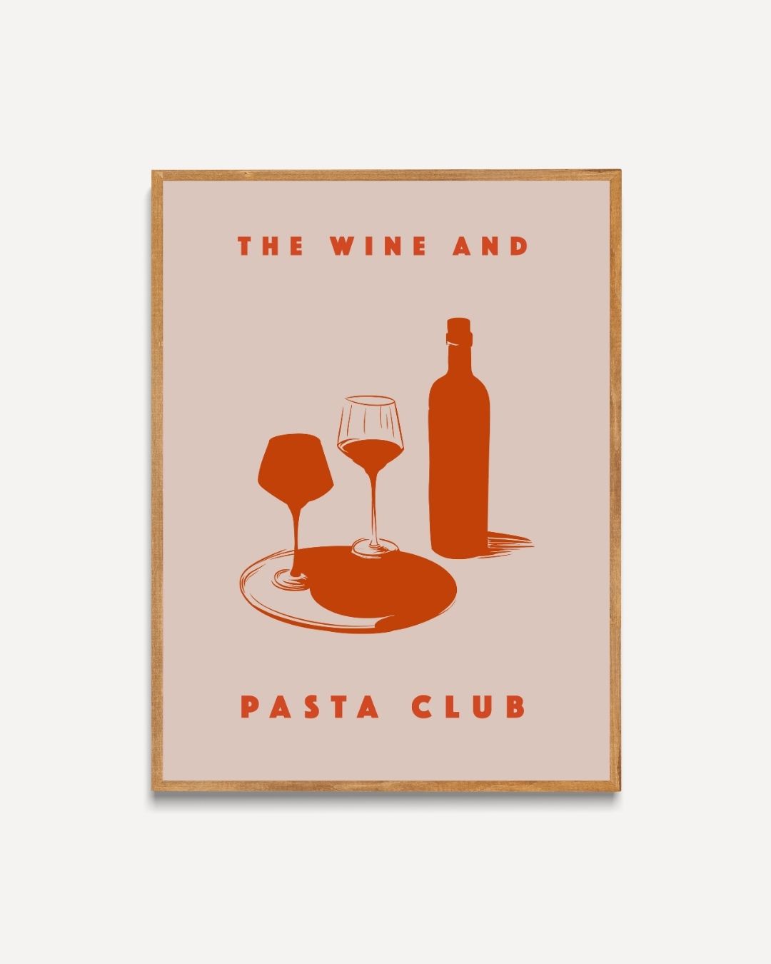 Das Poster des Wein- und Pastaclubs