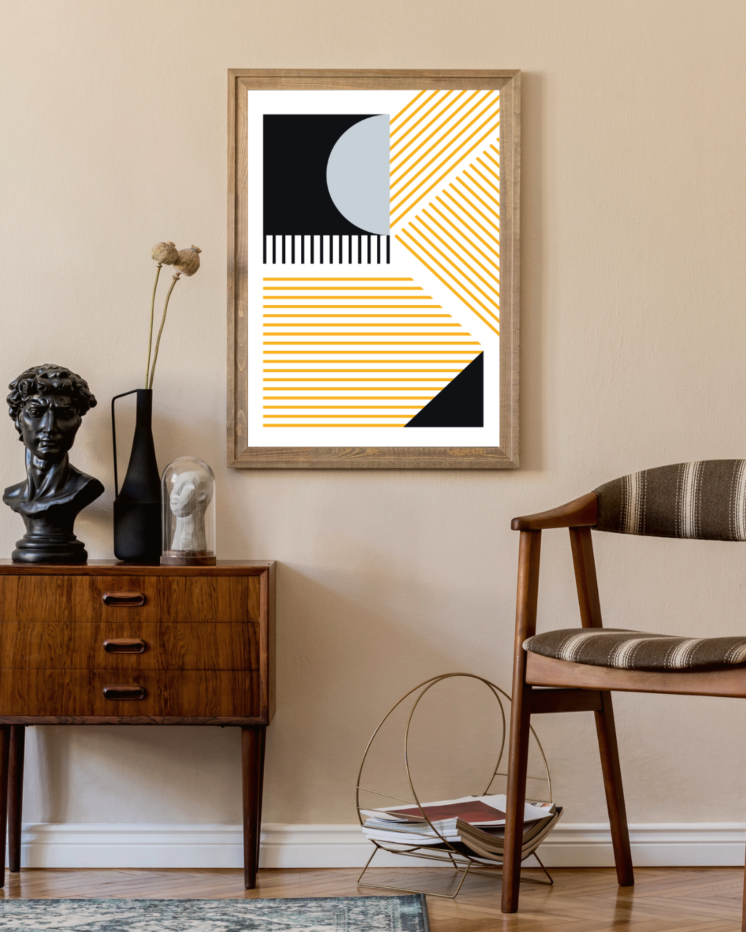 Bauhaus zwart & geel Poster