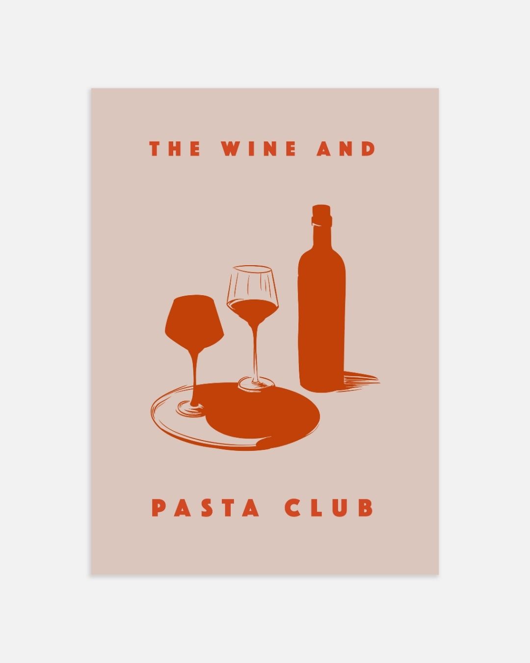 Das Poster des Wein- und Pastaclubs