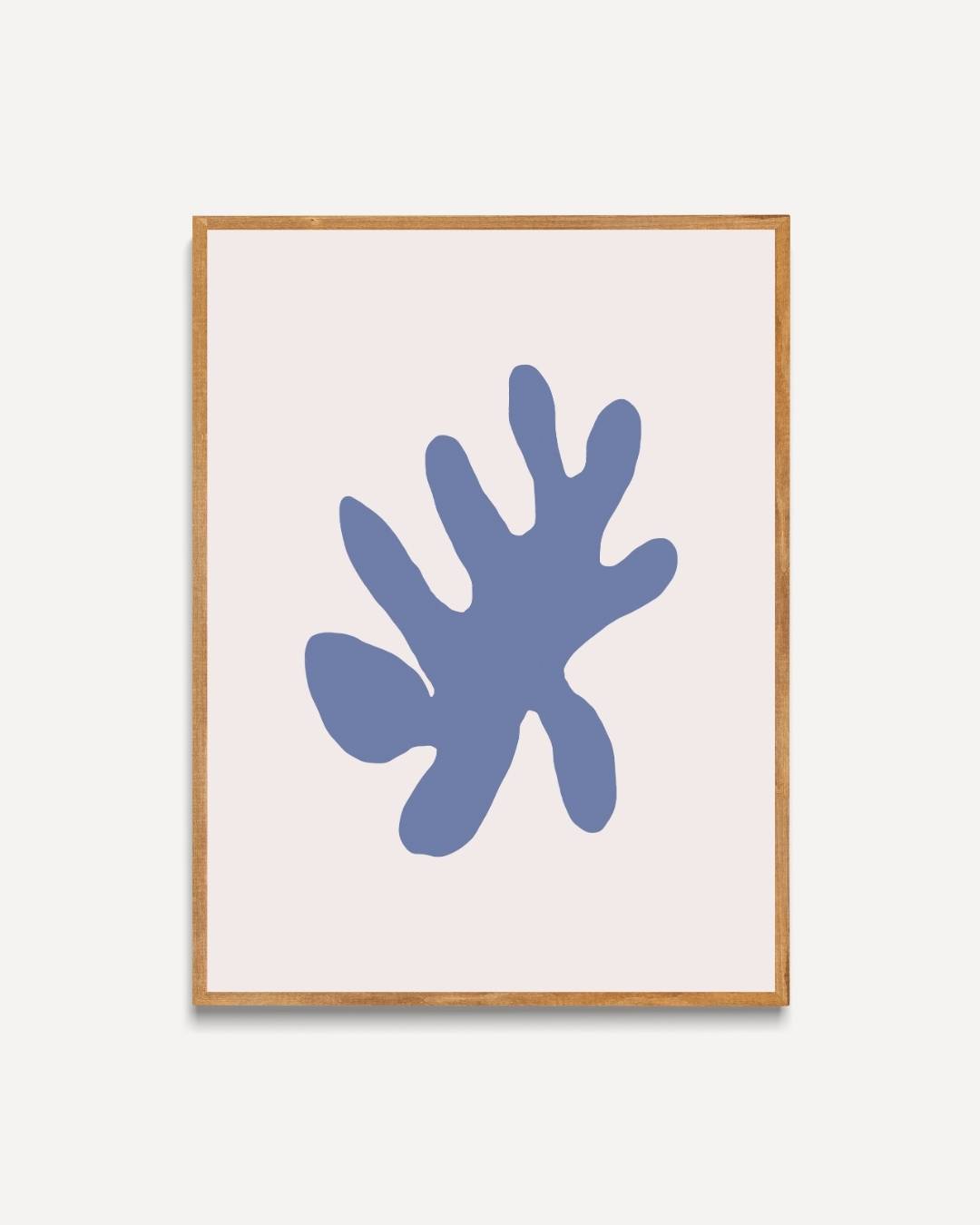 Abstract blauwe structuur Poster