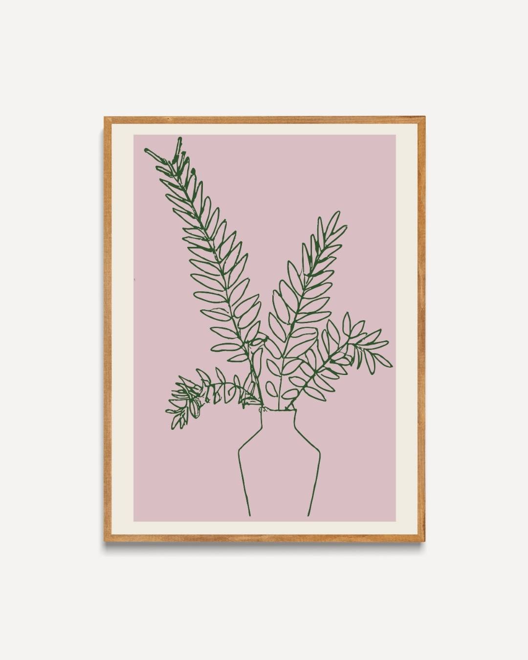 Planten in vaas schets Poster