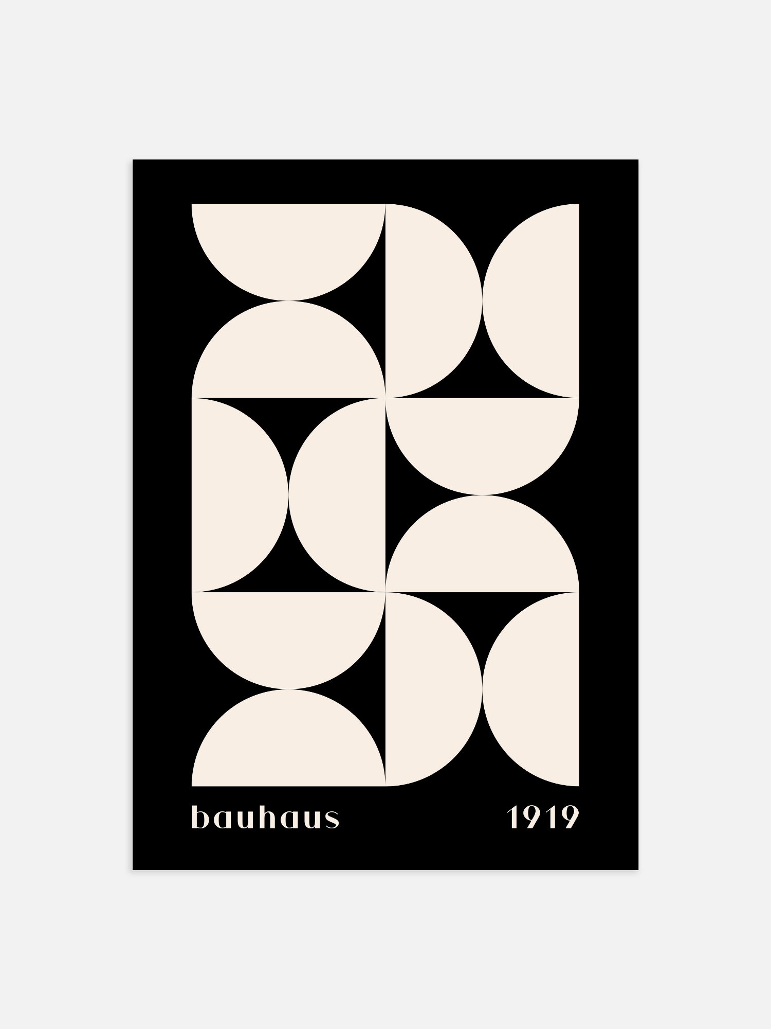 Bauhaus zwart 1919 Poster