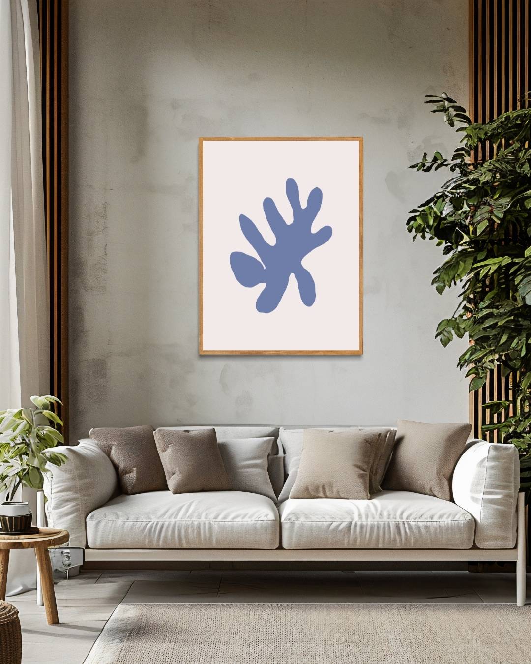 Abstract blauwe structuur Poster