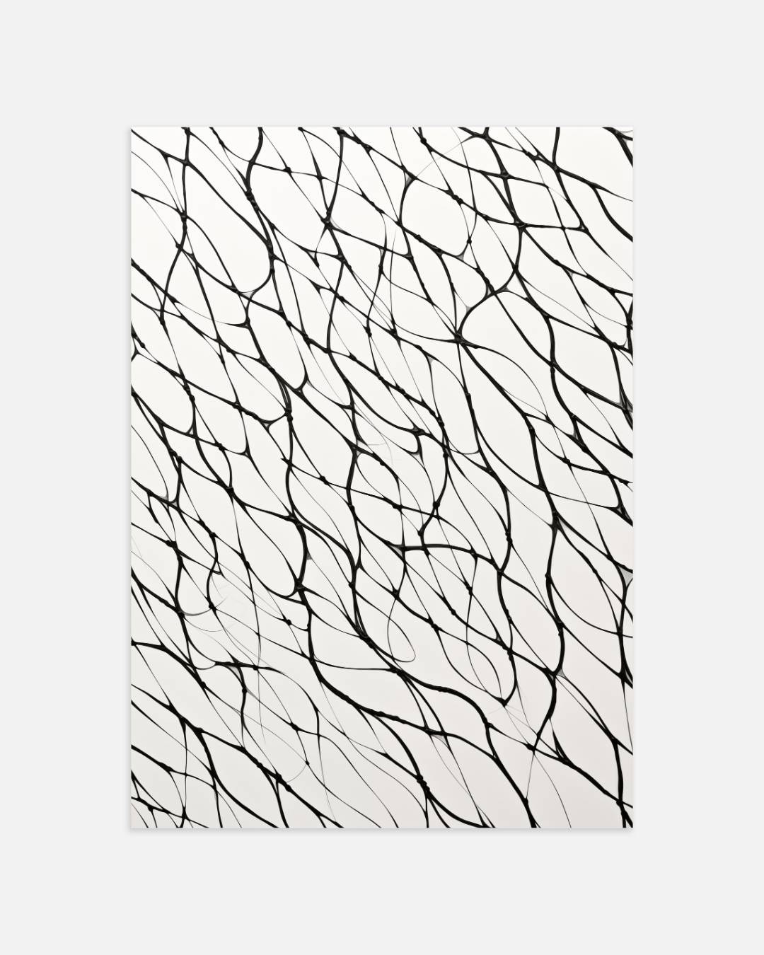 Organische lijnstructuur Poster