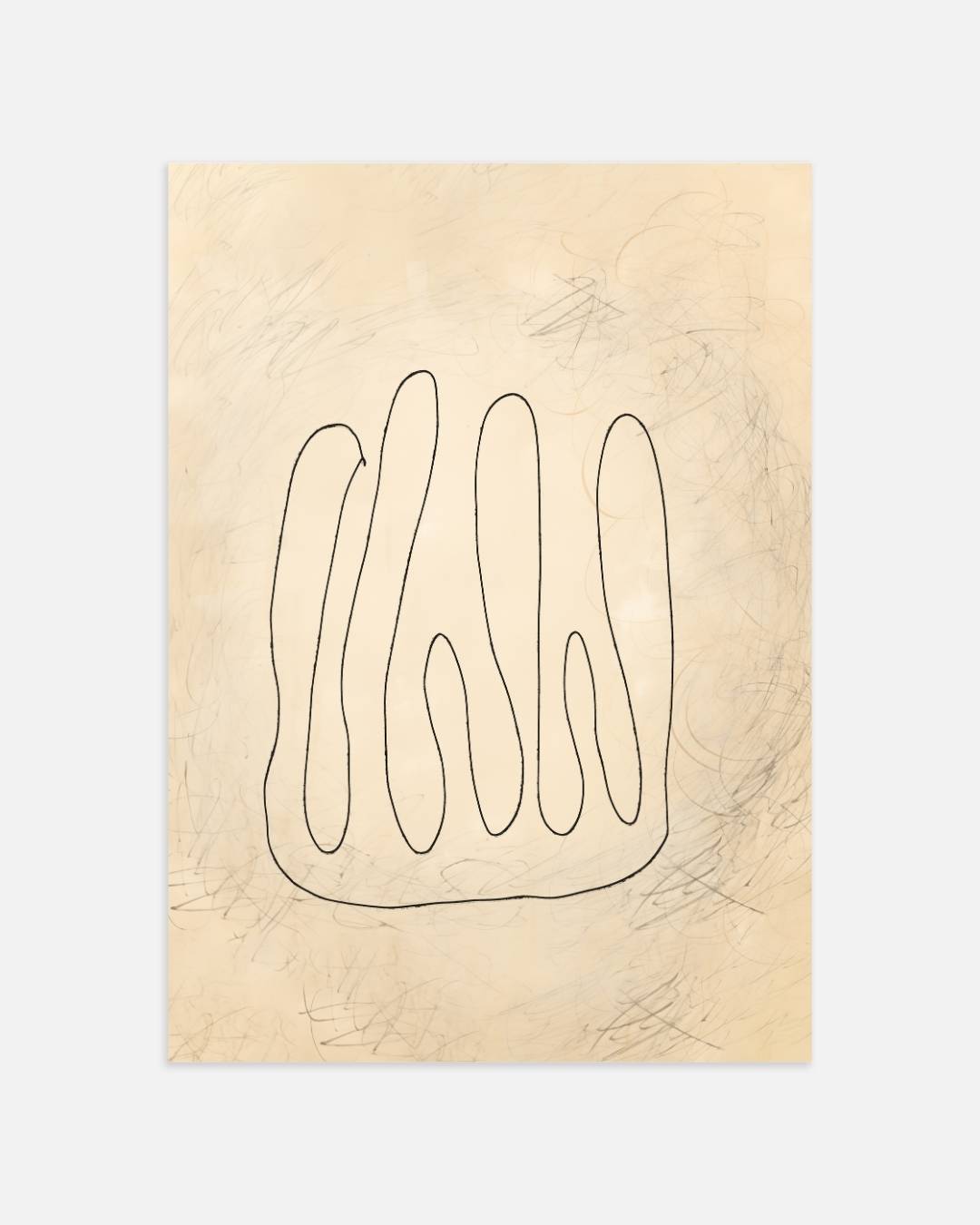 Organische lijnen abstract Poster