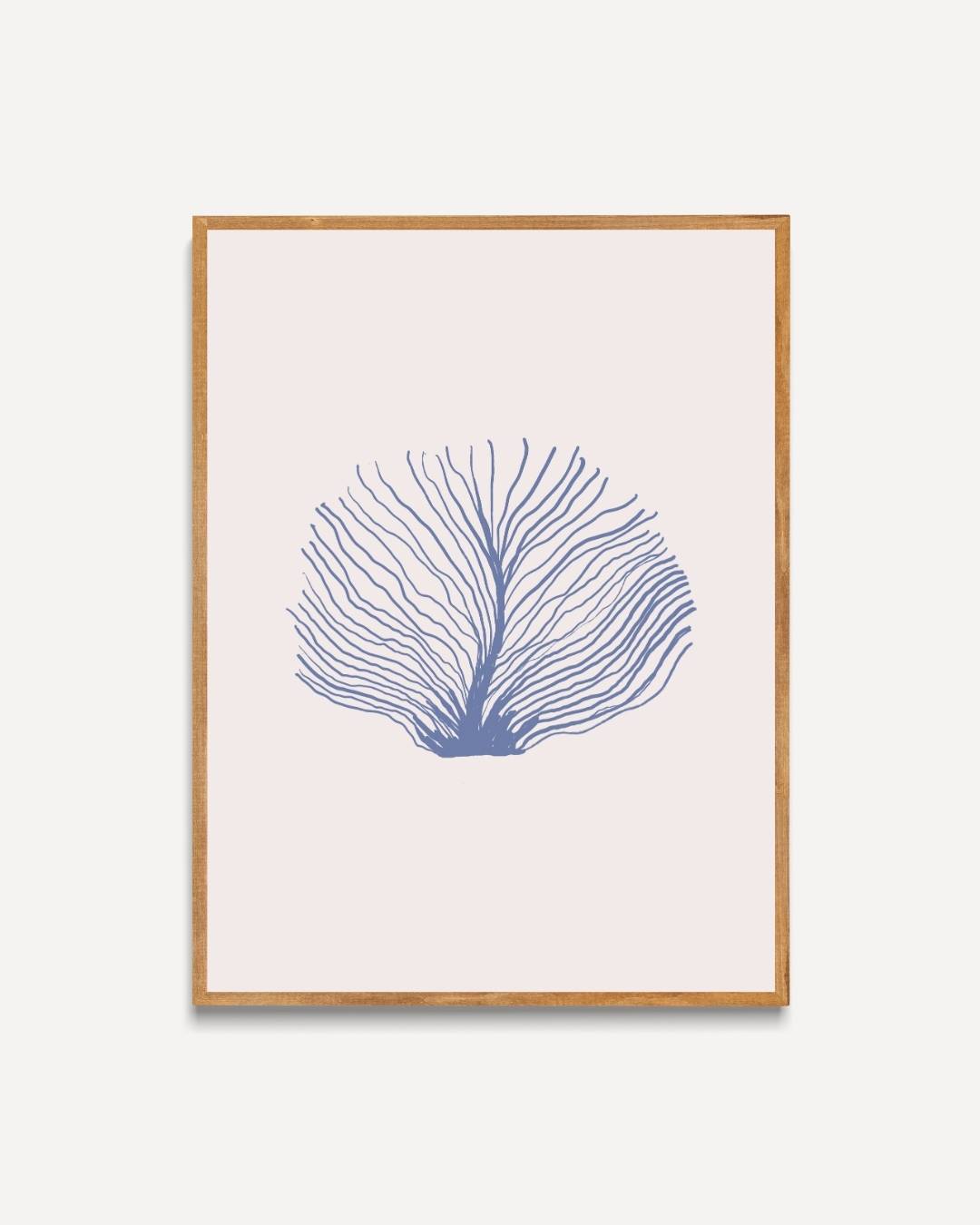 Blauwe koraal structuur Poster