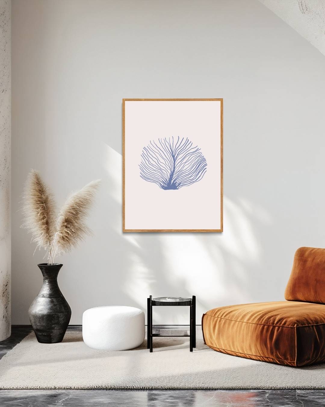 Blauwe koraal structuur Poster