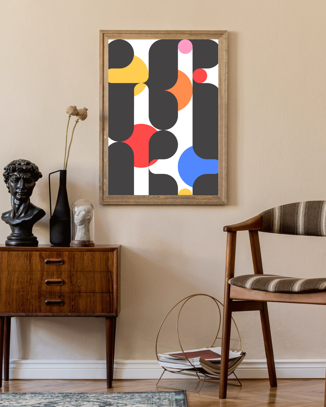 Bauhaus S zwart Poster