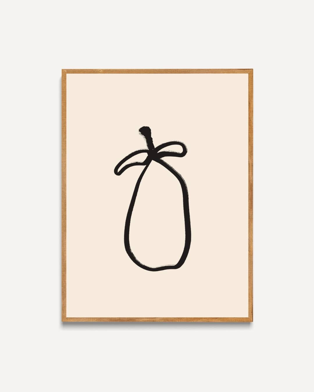 Abstracte peer lijntekening Poster