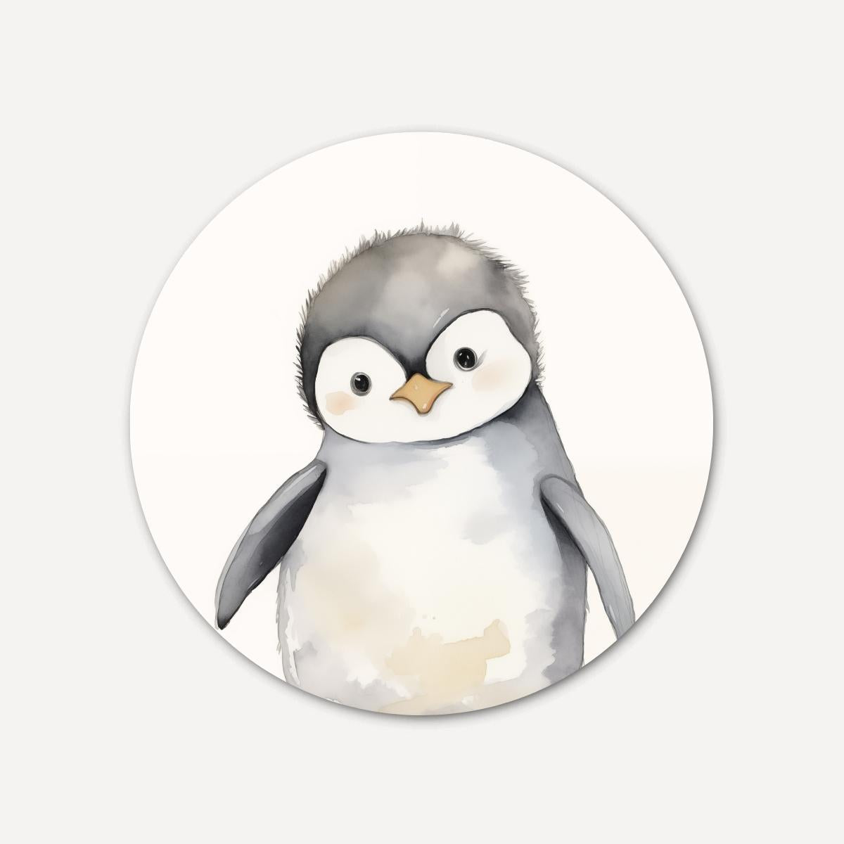 Kleine pinguïn Muurcirkel-WallArtistic