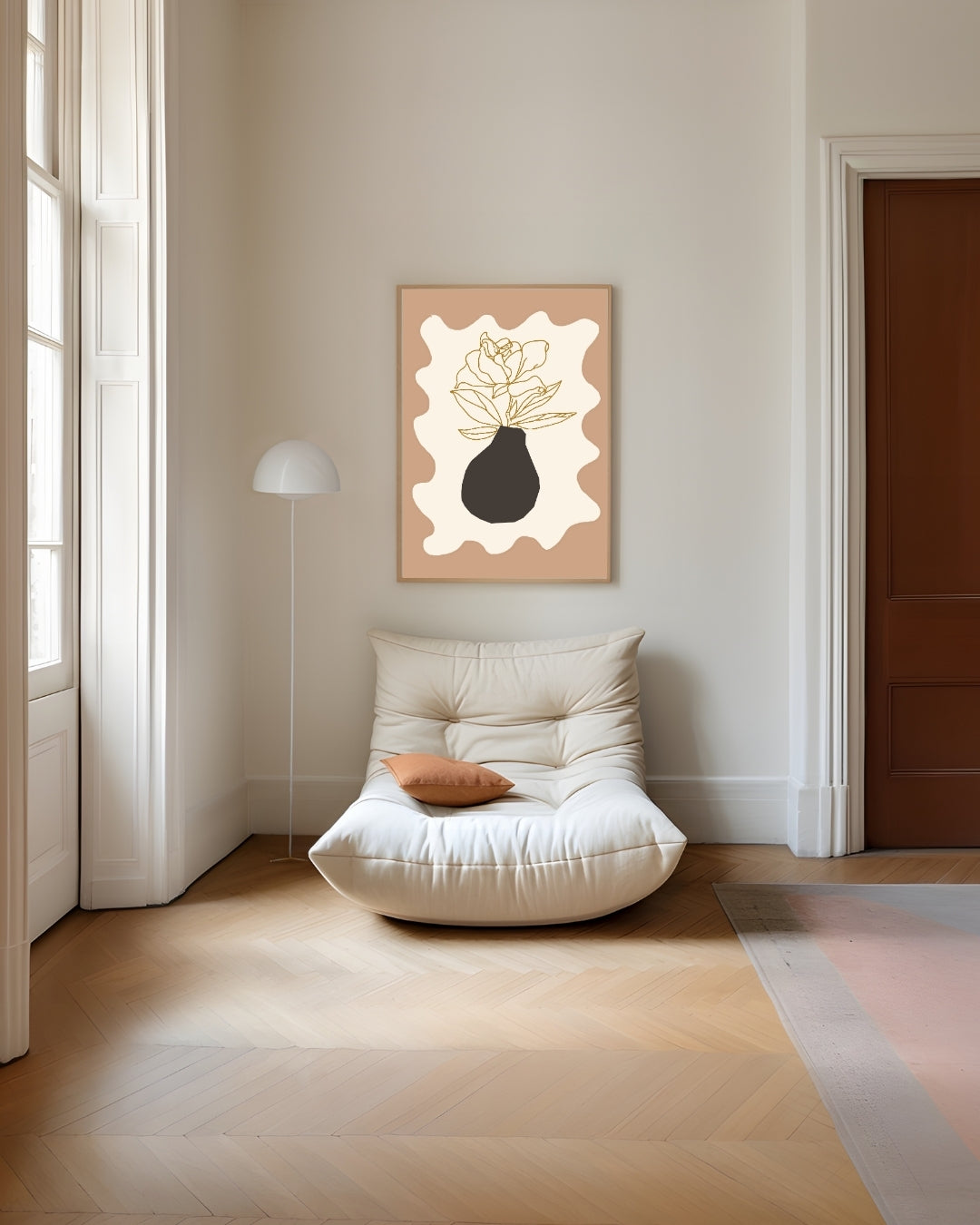 Vaas met Bloemen Illustratie Poster