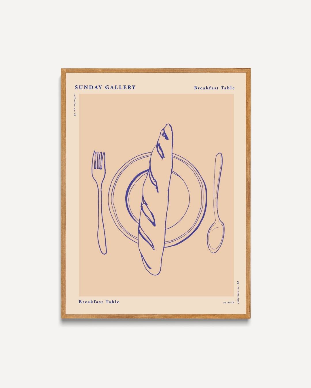 Ontbijttafel met brood Poster